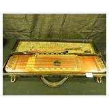 Ukelin in case w/bow, Case has damage