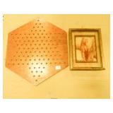 Leopard Framed on Glass wall hanging