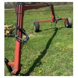 Double hay rake hitch
