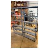 Adjustable metal shelving unit