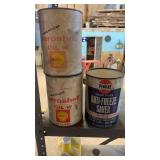 Vintage oil and antifreeze cans - unopened