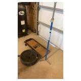Creeper, oil catch, drive stand