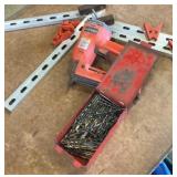 Atro air nailer, frame clamp, drill bits