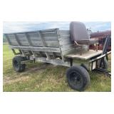 People hauling wagon