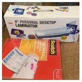 Desktop laminator and pouches