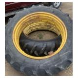 Firestone 13.6-38 tires on rims