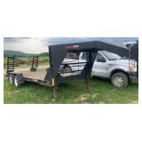 Gooseneck trailer with ramps