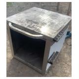 Stainless steel table with slide out legs