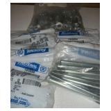 Three eights x 5" bolts, nuts washers