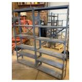 Adjustable metal shelving unit