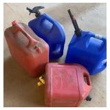 Plastic fuel cans