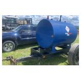 Fuel skid tank on trailer