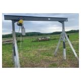 2 ton gantry w/ Yale chain fall