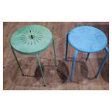 Metal stands 1 blue 1 green