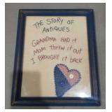 Framed story of antiques