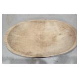 Wooden oval butter bowl