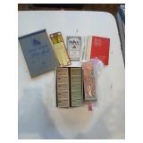 Coupons, steno book, pipe cleaners, book