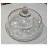 Clear glass serving dish