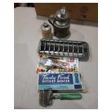 Rotary minder, ice tray, etc.