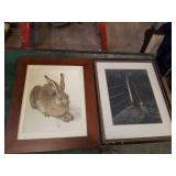 Rabbit print and broom print