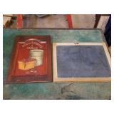 Black board and strawberries &cream