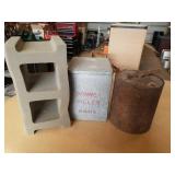 Aluminum dairy case, foam block, jug