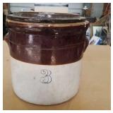 Crock white and brown