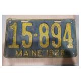 1926 Maine license plate