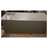 Wooden cabinet/trunk & contents