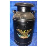 Milk can, painted