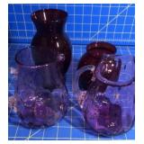 Purple and red glass