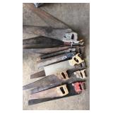 Assorted handsaws