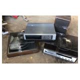 VCR, turn tables and speakers