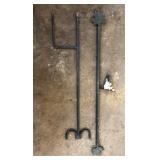 Curtain rod and iron plant holder