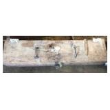 Wooden potato picking box with tags