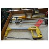 Wood clamp and Hack saws Wood clamp and Hack saws
