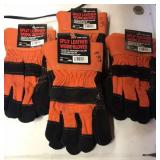 Split leather work gloves-med Split leather work gloves-med