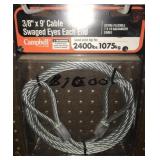 3/8in x 9ft cable 3/8in x 9ft cable
