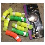 Flexible spouts & mirror Flexible spouts & mirror