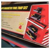 Magnetic tool tray set