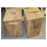 wooden boxes with lids