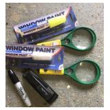 Stapler, window paint + Stapler, window paint +