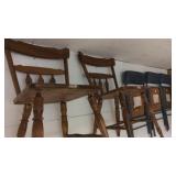 Chairs 2 wooden, 3 folding Chairs 2 wooden, 3 folding