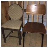 Chairs, one padded Chairs, one padded
