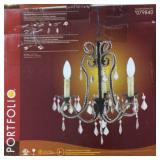 Portfolio 3 light chandelier -new in box