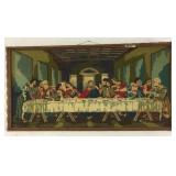 Last supper cross stitch approx 19"x37"