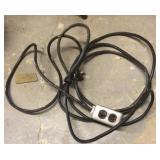 Black extension cord 2 outlets Black extension cord 2 outlets