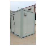 8ft storage container with window and man door