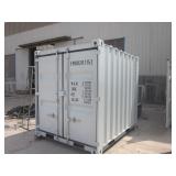 9ft storage container with window and man door