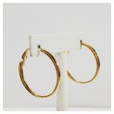 Vintage Goldtone Hoop Earrings